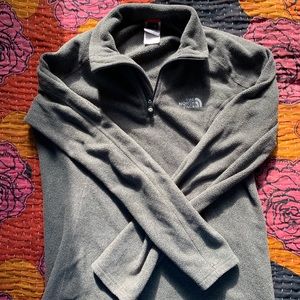 Grey Fleece North Face Zip-up
